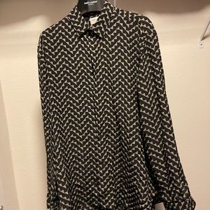 Mens YSL geometric button down shirt